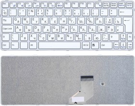 Фото 1/2 Клавиатура для ноутбука Sony Vaio SVE11 белая с белой рамкой
