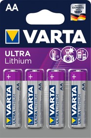 Батарейка VARTA Ultra Lithium LR06/AA , шт в блистере=4 6106301404