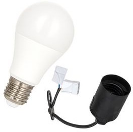 8714681450574, E27 Lampholder Connector + 12 pieces LED Bulbs 6W 230V 2700K 510lm E27 106mm