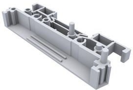 CIME/M/SEF1125S, DIN Rail Support End Section with Foot, Mini, 11.3x82x28.6mm, Grey, Polyamide, IP20