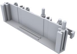 CIME/M/SEF2250S, DIN Rail Support End Section with Foot, Mini, 22.6x82x28.6mm, Grey, Polyamide, IP20