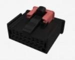 10159549-116KALF, Conn Housing RCP 16 POS 0.9mm Crimp ST Cable Mount Black WireLock® Tray