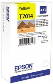 Фото 1/3 Струйный картридж EPSON C13T70144010 WP 4000/4500 Series Ink XXL Cartridge Yellow 3.4k