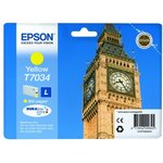 C13T70344010, Картридж EPSON T7034 желтый для WP-4015/4095/4515/4595