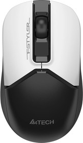 Фото 1/10 Мышь беспроводная A4TECH Fstyler FG12S Panda, радио, оптическая, USB, 1200dpi, белый и черный