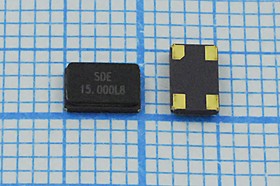 Кварцевый резонатор 15000 кГц, корпус SMD05032C4, нагрузочная емкость 8 пФ, точность настройки 10 ppm, стабильность частоты 30/-40~85C ppm/C