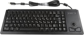 Фото 1/3 G84-4400LUBGB-2, Wired USB Compact Trackball Keyboard, QWERTY (UK), Black