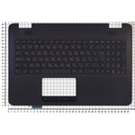 Клавиатура (топ-панель) для ноутбука Asus N551, G551 черная с черным топкейсом и ...