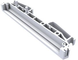 CIME/E/SEF1000S, DIN Rail Support End Section with Foot, Euro, 11.4x119.5x26.6mm, Grey, Polyamide, IP20