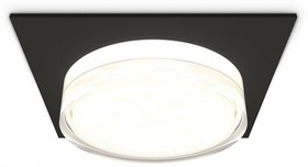 Ambrella Комплект встраиваемого светильника с акрилом XC8062022 SBK/FR/CL черный песок/белый матовый/прозрачный GX53 (C8062, N8399)
