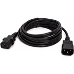 Кабель питания Filum FL-PC10-C13-C14-3M С13- C14, 3х0.75мм², 220В, 10A, чёрный, 3м