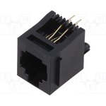 MTJ-643X1, Socket; RJ11; PIN: 4; Layout: 6p4c; on PCBs,PCB snap; THT; straight