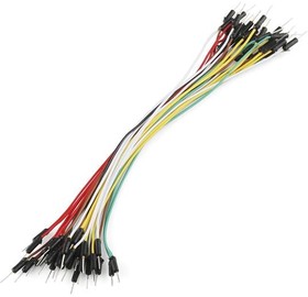 Фото 1/2 PRT-11026, SparkFun Accessories Jumper Wires Standard 7in. M/M - 30 AWG (30 Pack)