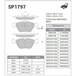 SP1797, SP1797_колодки дисковые передние!\ MB W210 2.0T-3.2/2.5TD/2.7CDi 96-02