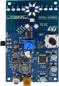 Фото 1/2 STEVAL-ILL090V1, STEVAL-ILL090V1, ST Eval Board STEVAL-ILL090V1 LED Driver Evaluation Kit for STM8 MCU. for Direct