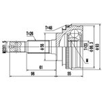 DCV859006, К-кт ШРУСа TOYOTA CARINA E 92-97, CARINA II 87-92, CELICA 86-90 ...