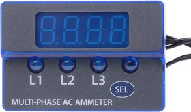 Фото 1/3 ACM3P-4-AC1-B-C, Murata LED Digital Panel Multi-Function Meter for Current, 22.1mm x 36.22mm