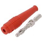 64.9199-22, In-Line Test Plug ø4mm Red 32A 30V Nickel-Plated
