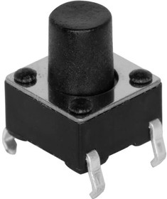 TS02-66-110-BK-160-SCR-D, Tactile Switch SPST-NO Top Actuated Through Hole
