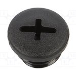 HPM12 BK080, Заглушка, M12, Мат-л полиамид, черный