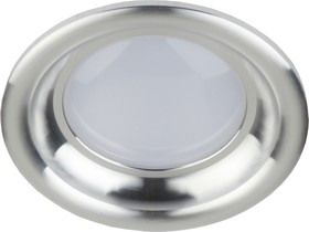 Фото 1/2 KL LED 17-7 SL Светильник ЭРА светодиодный круглый тарелка 7W 4000K, серебро Б0030405