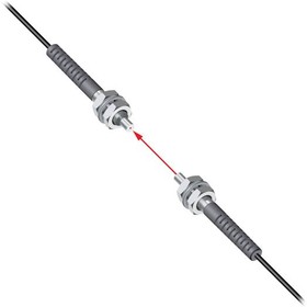 PIT23UM4-VL, Fiber Optic Cables Plastic Fiber, Opposed Mode; Core Dia.: 0.5 mm; Fiber Length 1 m; Thread M4; Flex Relief; Free Cut; Vantage