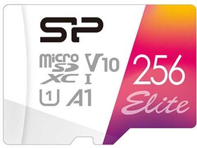 Фото 1/7 Флеш карта microSDXC 256GB Silicon Power SP256GBSTXBV1V20SP Elite + adapter