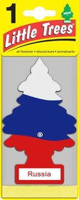 Ароматизатор подвесной пластина (ваниль) российский флаг Елочка CAR FRESHNER