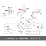 Решетка радиатора HYUNDAI SANTA FE 09- HYUNDAI/KIA 86561-2B710