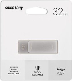 Фото 1/6 USB 3.0/3.2 Gen.1 накопитель Smartbuy 032GB M1 Metal Grey (SB032GM1G)