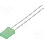 LL-254GD1E-1A, LED; rectangular; 5x2mm; green; 10?15mcd; 146°; Front: flat; 20mA