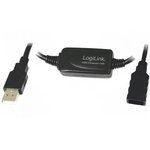 UA0145, Кабель USB USB 1.1,USB 2.0 гнездо USB A,вилка USB A 15м