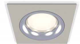 Фото 1/2 Ambrella Комплект встраиваемого светильника XC7633003 SGR/PSL серый песок/серебро полированное MR16 GU5.3 (C7633, N7012)