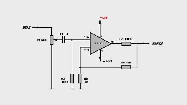 Усилитель для наушников на оу схема