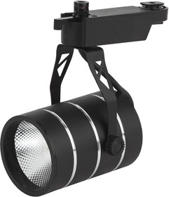 Фото 1/8 Трековый светильник однофазный ЭРА TR3 - 10 BK светодиодный COB 10Вт 4000К 700Лм черный Б0032109