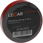LECAR000123006, Изолента ПВХ красная 15 мм х 20 м Lecar