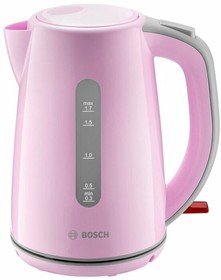 Чайник электрический Bosch TWK7500K, 2200Вт, розовый и серый