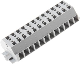 Фото 1/3 261-112, 261 Series Grey Terminal Strip, 2.5mm², Single-Level, Cage Clamp Termination