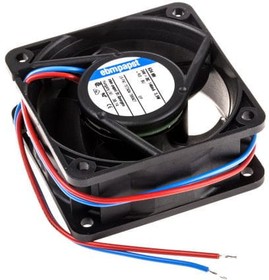 Фото 1/4 624H, DC Fans DC Tubeaxial Fan, 60x60x25mm, 24VDC, 1.9W, 39dBA, 6850RPM, Ball Bearing