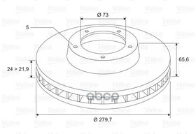 Фото 1/4 Valeo Диск тормозной (1 шт) 297043