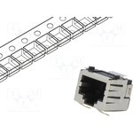 RJJU88141E3H005, Гнездо, RJ45, PIN: 8, Кат: 5, Конф: 8p8c, SMT, горизонтальный