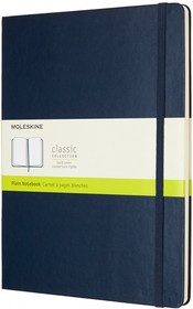 Фото 1/5 Блокнот Moleskine CLASSIC, 192стр, без разлиновки, твердая обложка, синий [qp092b20]