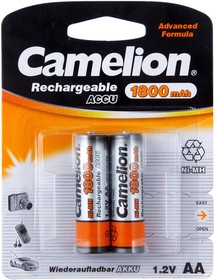 Аккумулятор Camelion AA-1800mAh Ni-Mh BL-2 (NH-AA1800BP2, аккумулятор,1.2В)