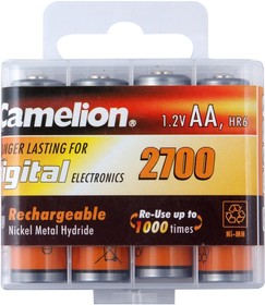 Аккумулятор Camelion AA-2700mAh Ni-Mh BL-2 (NH-AA2700BP2,1.2В) 2шт в упаков