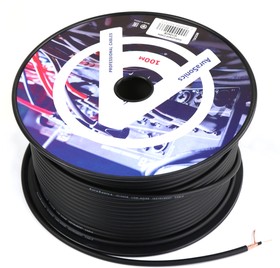 AuraSonics IC124CB инструментальный кабель ø6мм, черный, бухта 100м, до 50 В