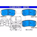 13.0460-5780.2, Колодки тормозные дисковые задн, HYUNDAI ...