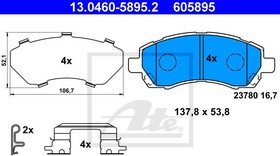 Фото 1/4 13046058952, Колодки тормозные дисковые передн, SUBARU: IMPREZA купе 2.0 4WD/2.0 AWD 93-00, IMPREZA седан 2.0 AWD