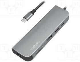 UA0343, Hub USB; HDMI socket,USB A socket x2,USB C Power Delivery