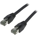 CQ8043S, Patch cord; S/FTP; Cat 8.1; stranded; Cu; LSZH; black; 1.5m; 26AWG