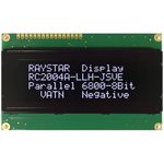 RC2004A-LLH-JSV, Дисплей: LCD, алфавитно-цифровой, VA Negative, 20x4, 98x60x13,6мм